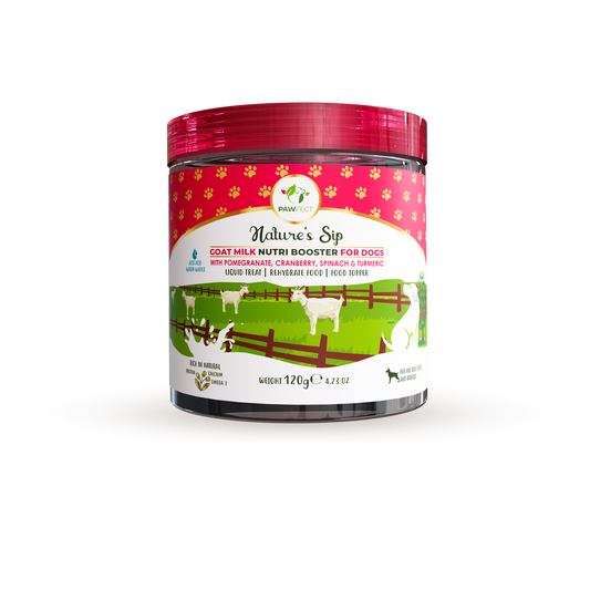 Pawfect Nature's Sip for Dogs: Goat's Milk with Pomegranate & Cranberry 120g