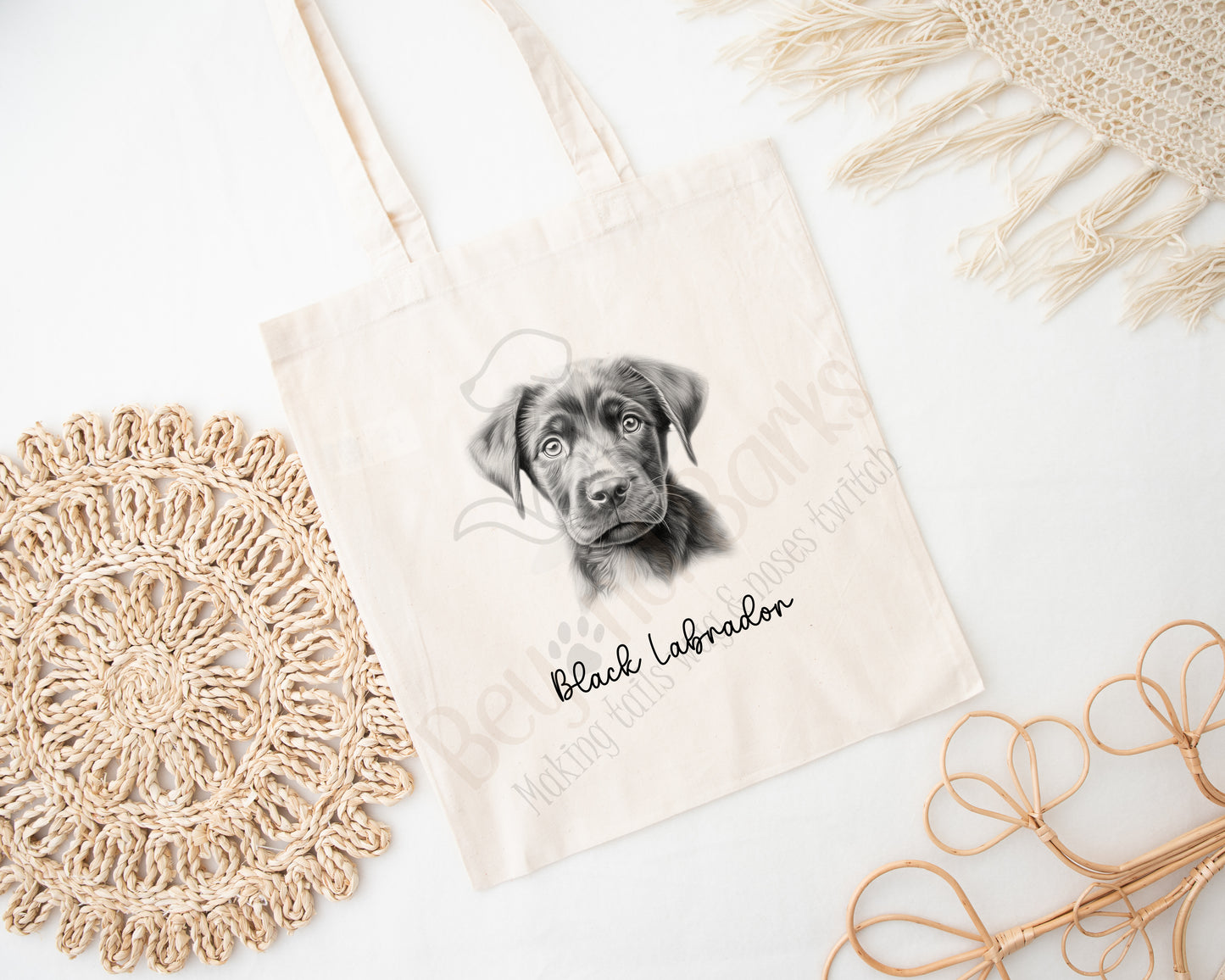 Black Labrador Tote bag