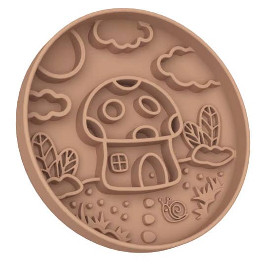 Meaty Licks Mushroom Cottage Slow Feeder – Mocha Brown