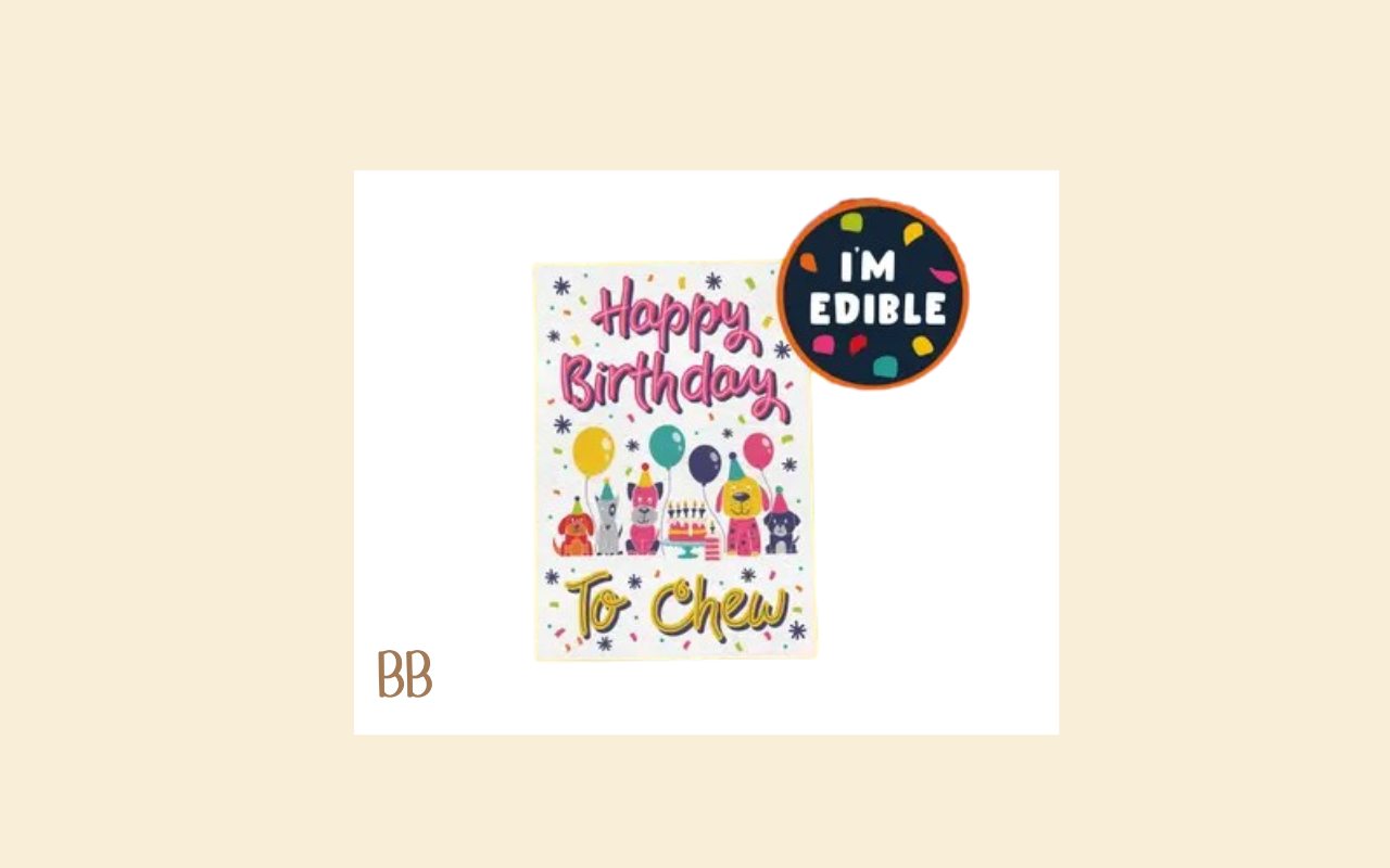 Happy Birthday To Chew card for dogs
