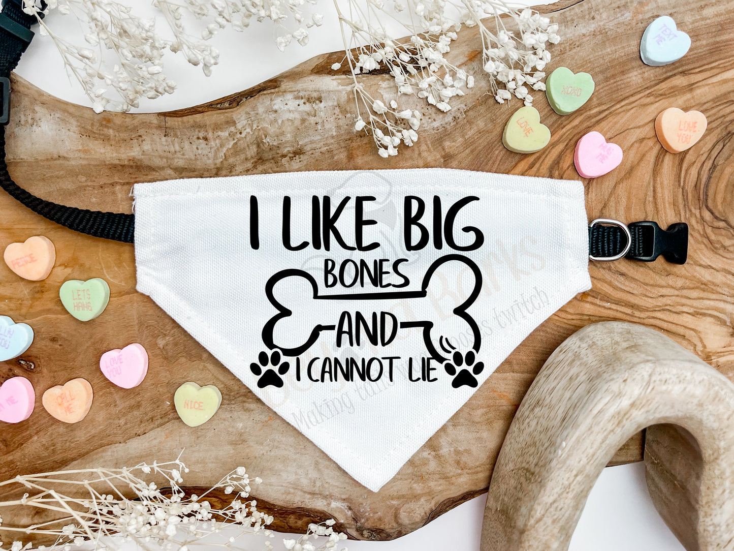 I like big bones and I cannot lie dog bandana
