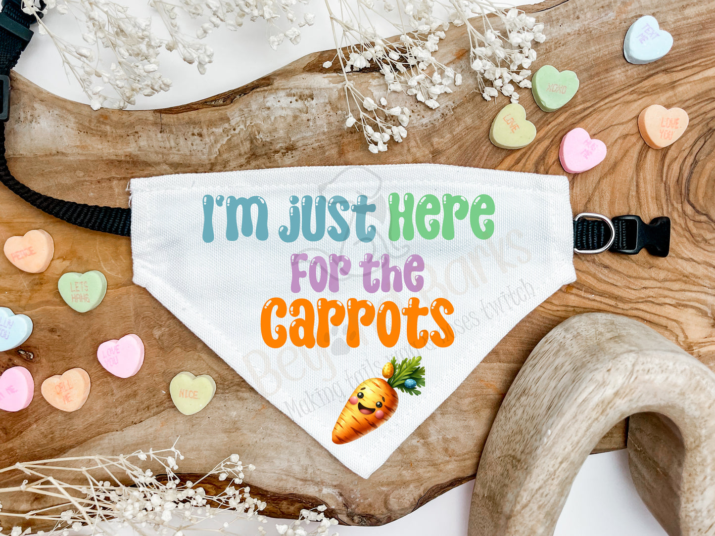 I'm just here for the carrots dog bandana