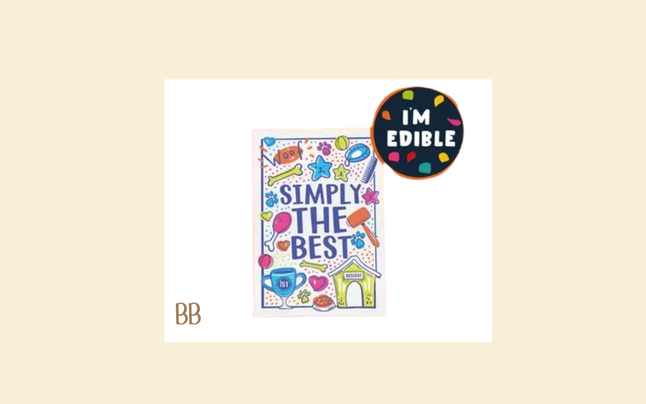 Simply The Best card for dogs