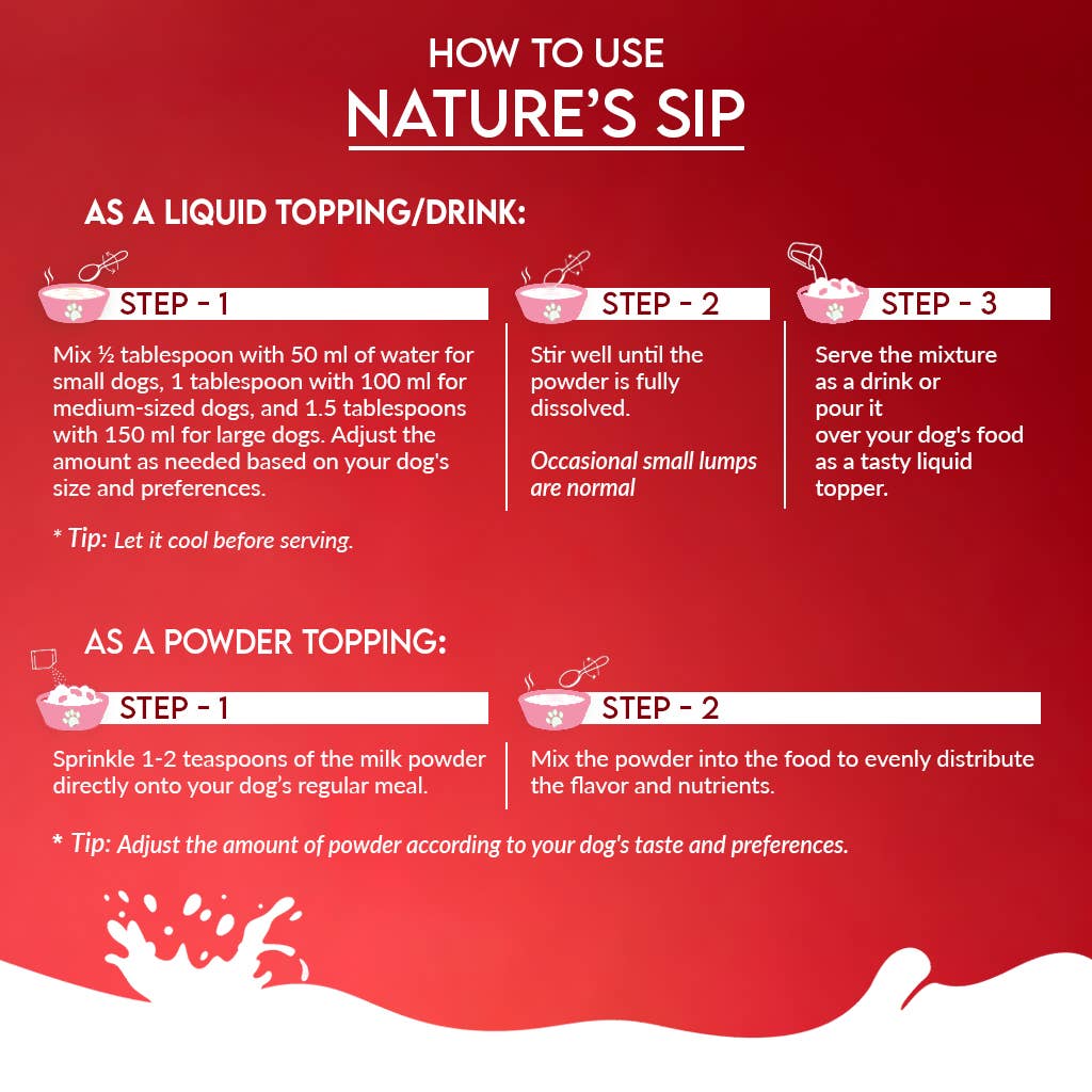 Pawfect Nature's Sip for Dogs: Goat's Milk with Pomegranate & Cranberry 120g