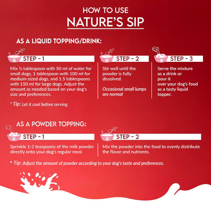 Pawfect Nature's Sip for Dogs: Goat's Milk with Pomegranate & Cranberry 120g