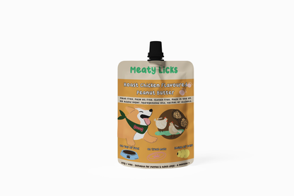 Roast Chicken Flavoured Peanut Butter Pouch for dogs 113g4oz