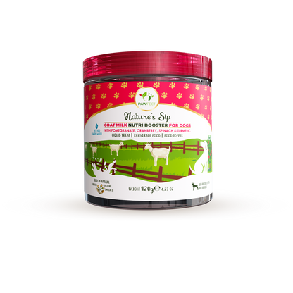 Pawfect Nature's Sip for Dogs: Goat's Milk with Pomegranate & Cranberry 120g