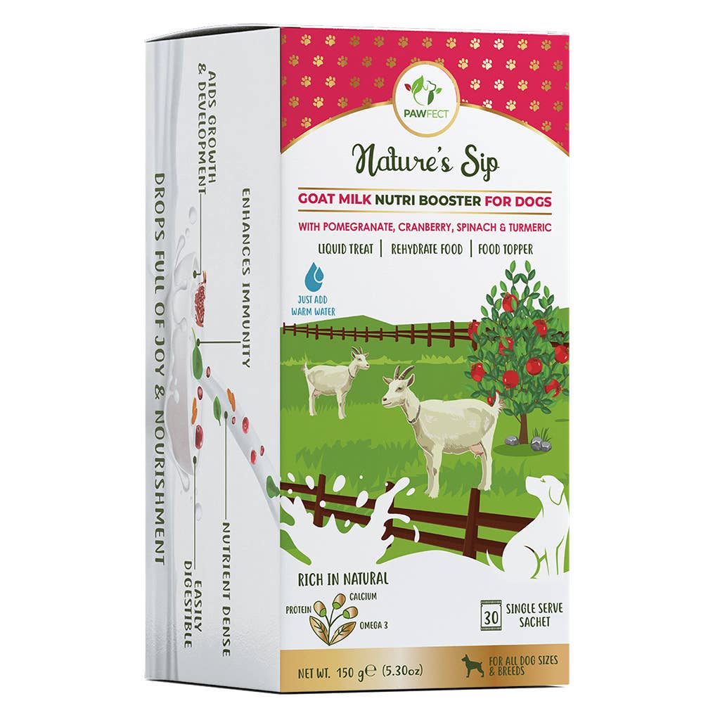 Pawfect Nature's Sip for Dogs: Goat's Milk with Pomegranate & Cranberry 120g