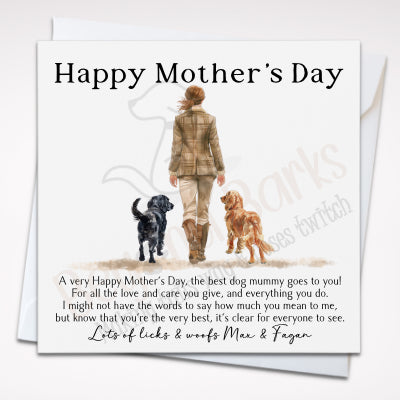 Happy mother's day card countryside walk