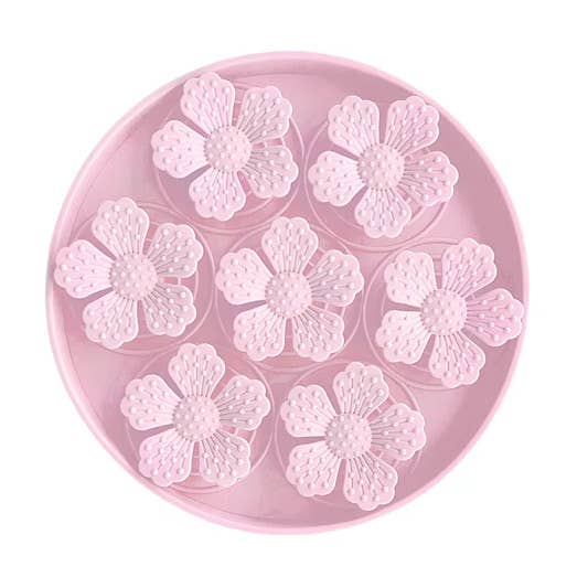 Meaty Licks Daisy Delight Slow Feeder  – Soft Pink