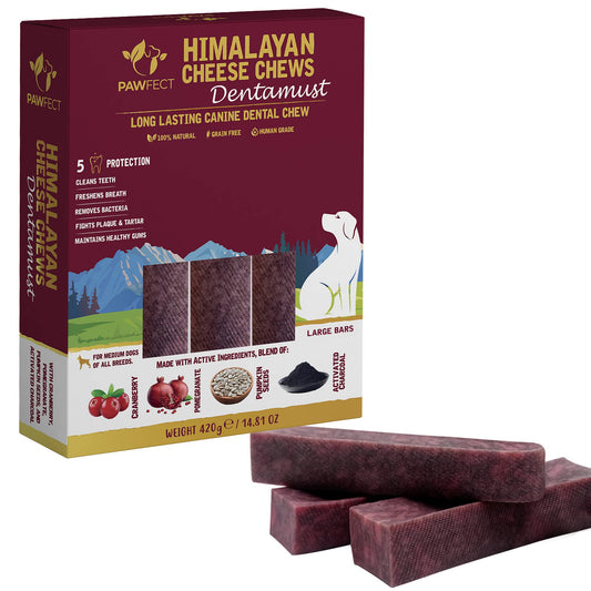 Pawfect Himalayan Cheese Chews for Dogs - Dentamust Cranberry