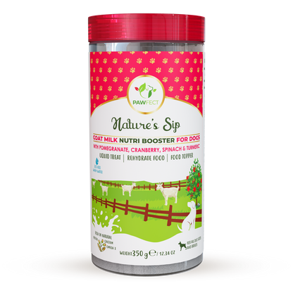 Pawfect Nature's Sip for Dogs: Goat's Milk with Pomegranate & Cranberry 120g