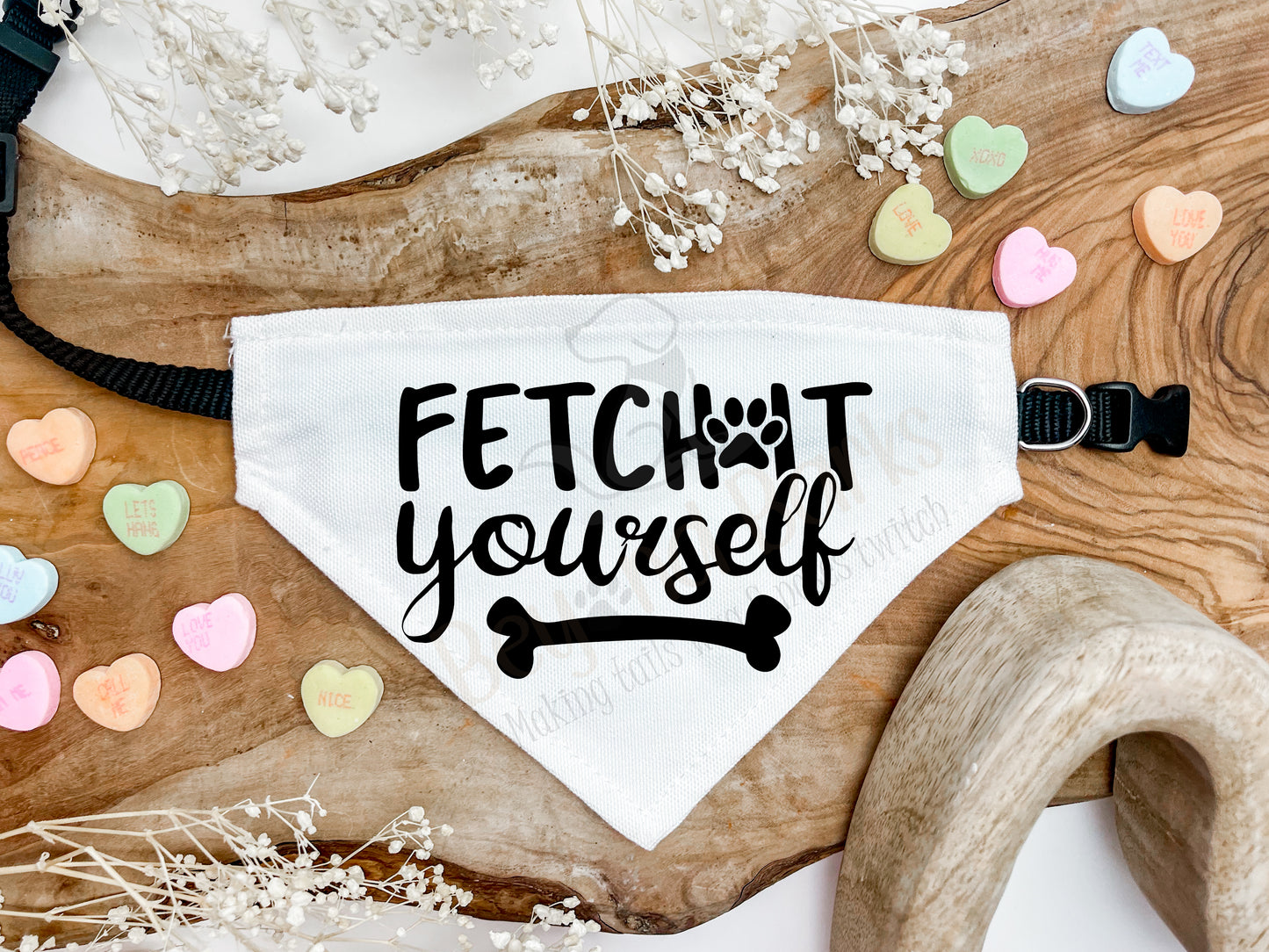 Fetch it yourself dog bandana