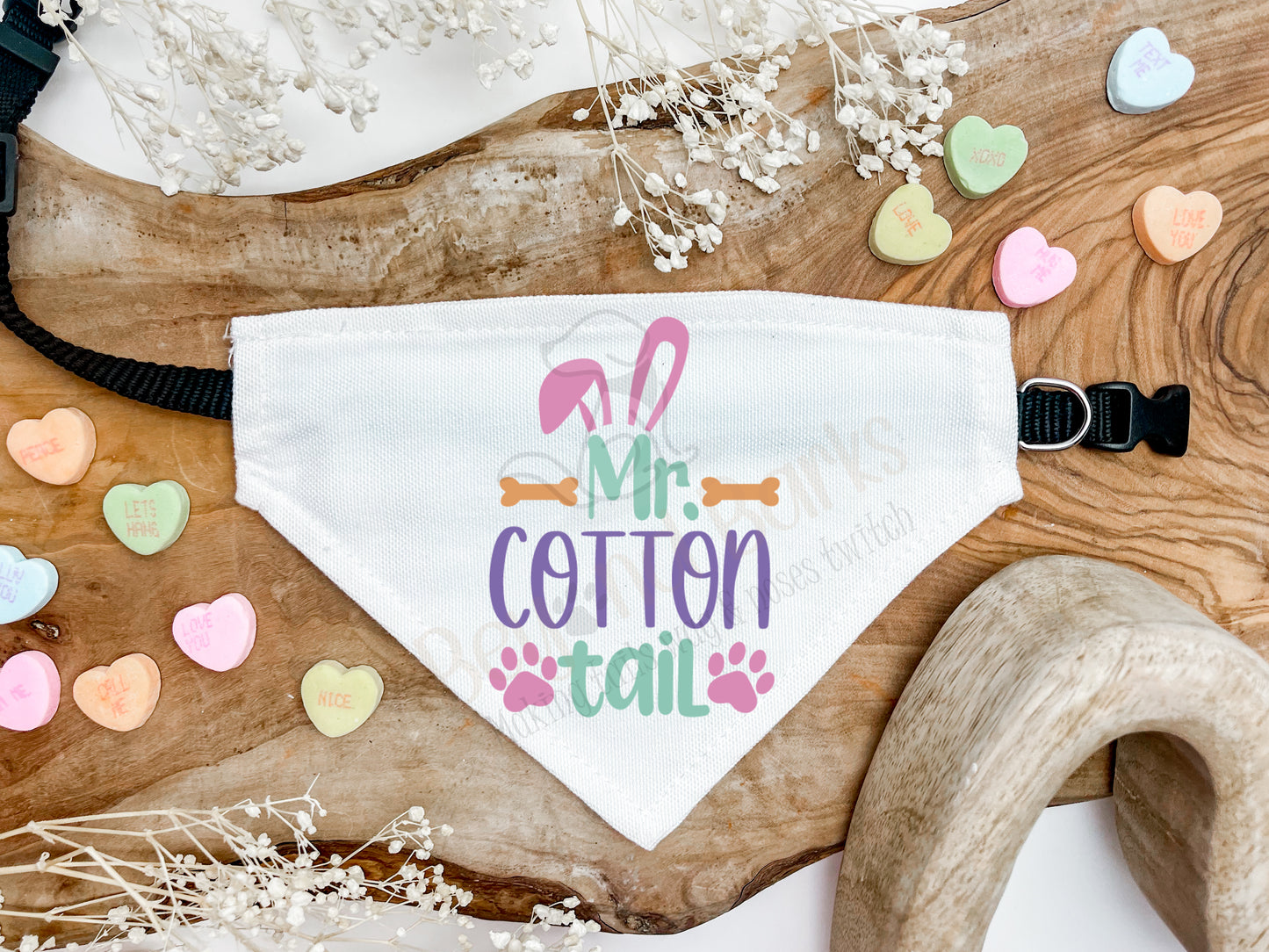 Mr cotton tail dog bandana