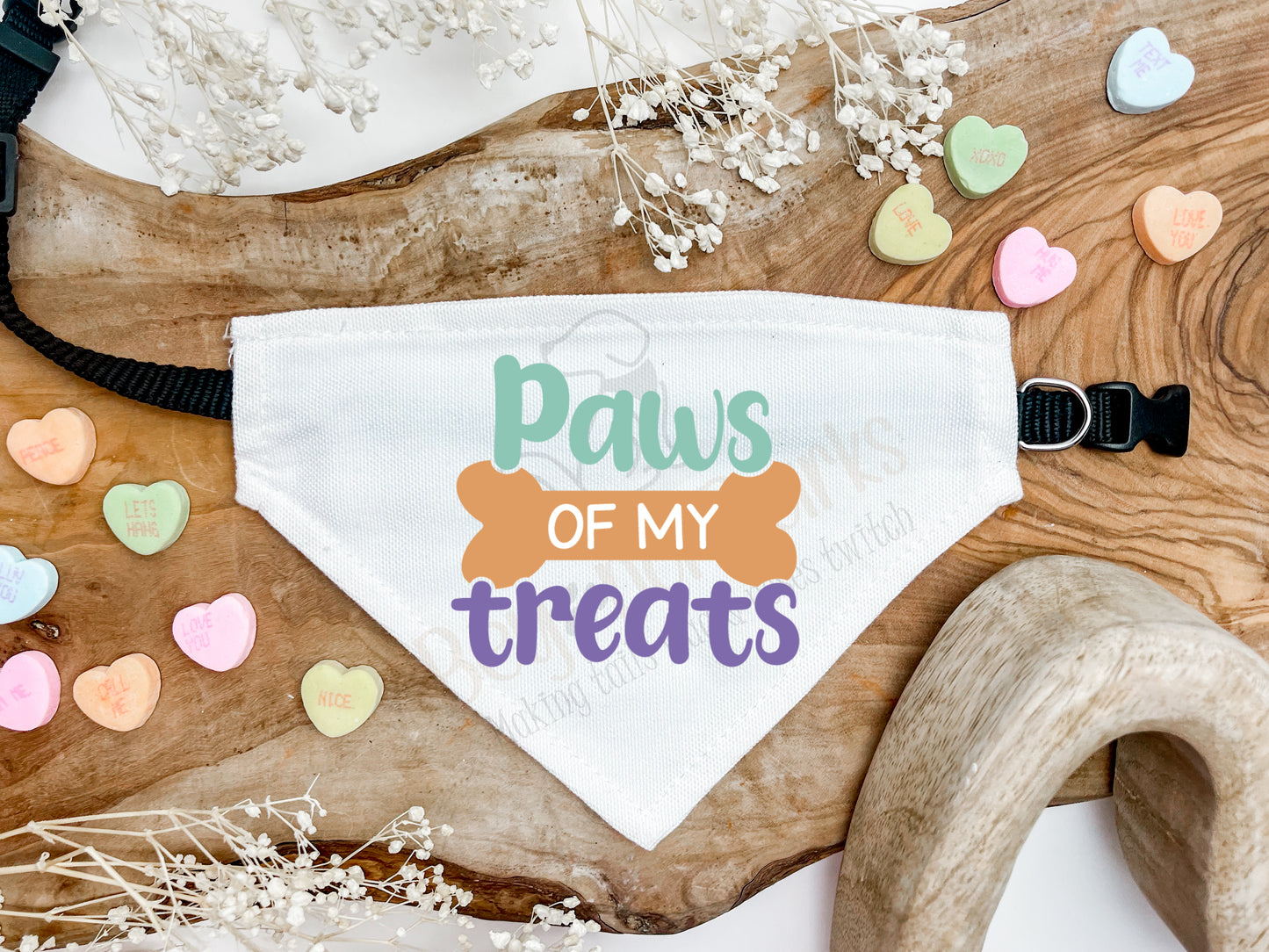 Paws of my treats dog bandana