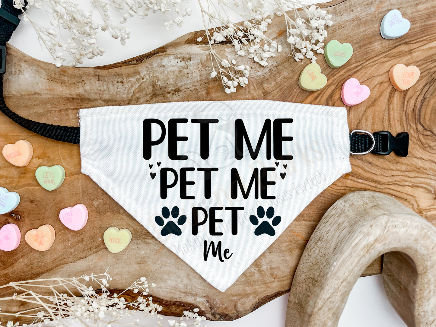 Pet me dog bandana