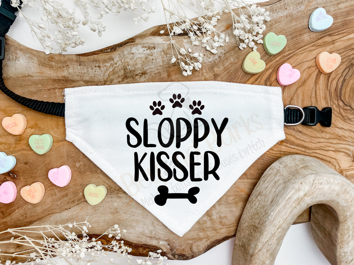Sloppy kisser dog bandana